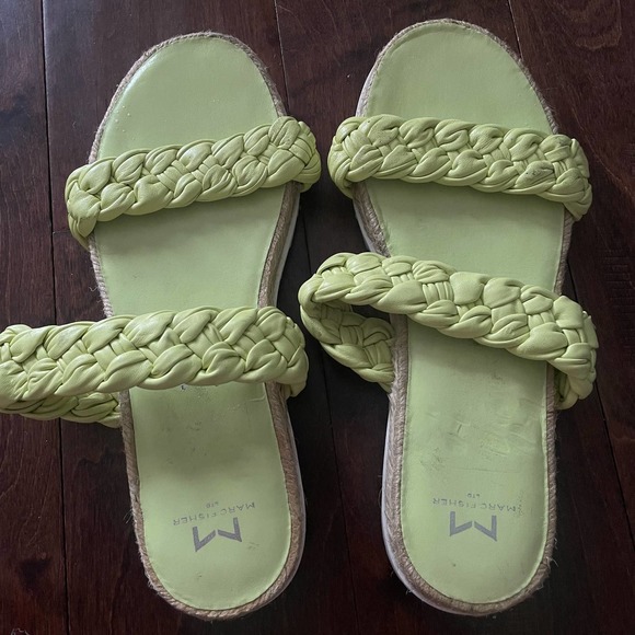 marc fisher Jaime green braided sandals size 9 - Picture 1 of 4